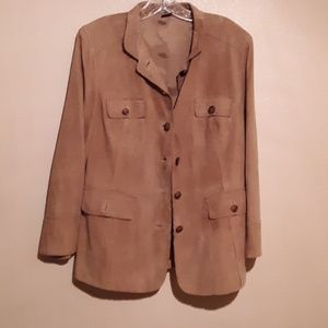 Suede womens jacket